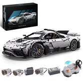 1: 8 Mercedes AMG ONE Building Set with Remote Control, Fully Detailed Simulation, The Ultimate Collectible, Electric Dutterfly Doors, Rear Wing Lifting, Controllable lights, Launch Control (3295 Pcs) - BAV BRICK
